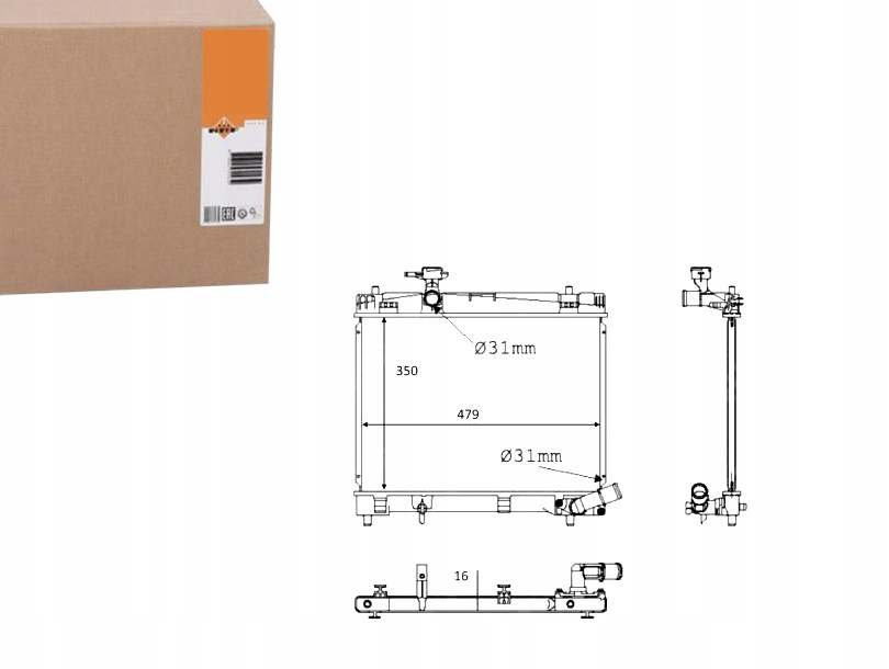 Купить Nrf радиатор воды toyota 58384