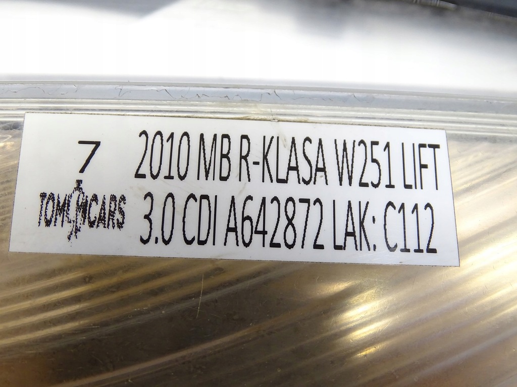 фото №7, Фара лампа лівий перед mercedes r w251 lift ксенон a2518203761