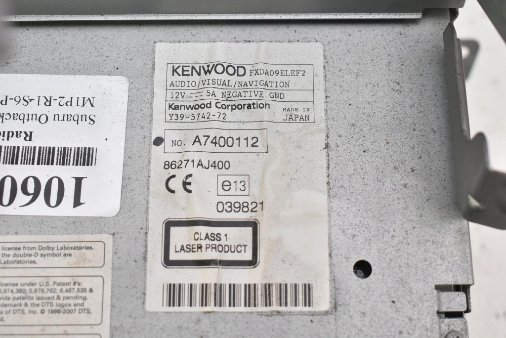 Радіо радіопрогравач dvd дисплей 86271aj400 subaru outback 4 iv 09-12 Недорого