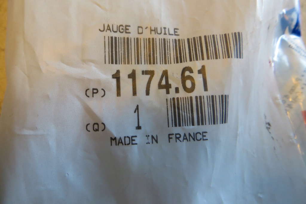 фото №6, Щуп уровня масла citroen c5 peugeot partner 1174.61 оригинальный номер