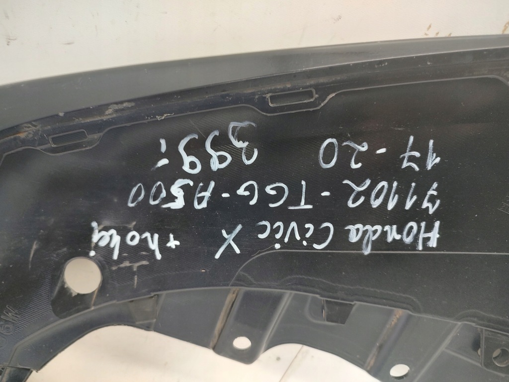 фото №8, Накладка бампера перед + накладка-спойлер honda civic x hb 17-20 71102-tgg-a500