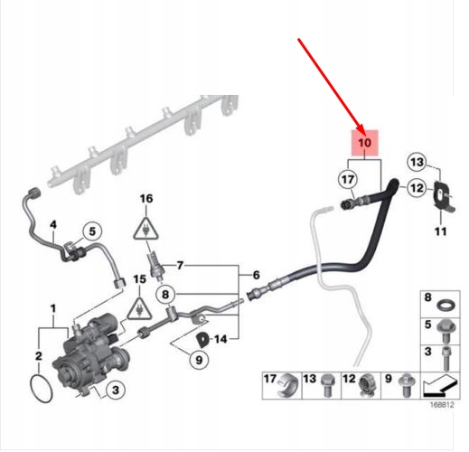фото №8, Пабтрубок  топливный bmw 3 e90 13537594825 7594825