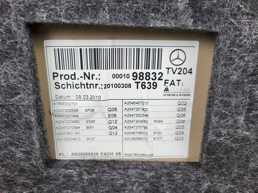 фото №10, Mercedes glk x204 10r обивка обшивка дверь левый перед europa