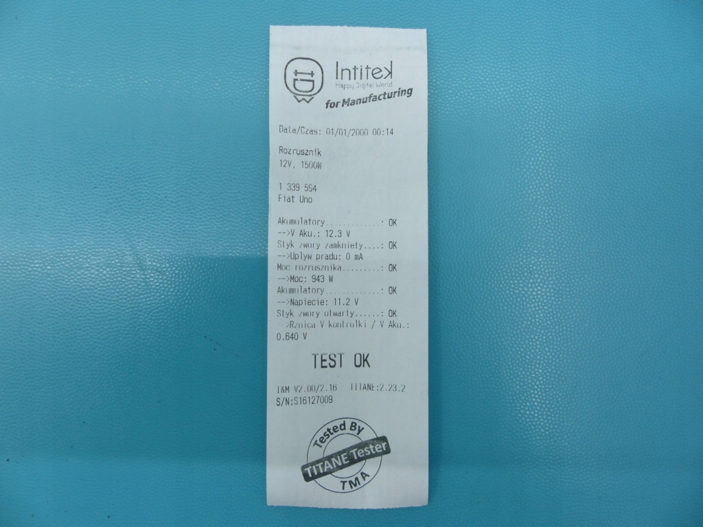 фото №6, Test стартер fiat uno 8160002 0.9 jedn