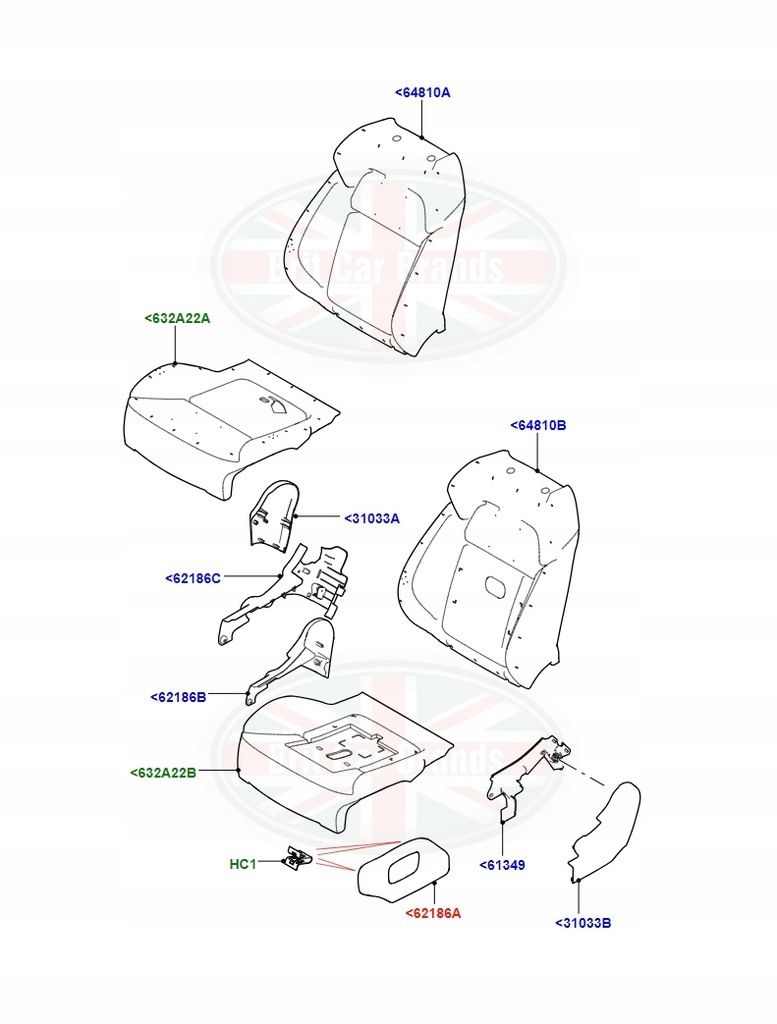 фото №3, Рамка кнопка сиденье левый перед land rover range rover sport lr042212
