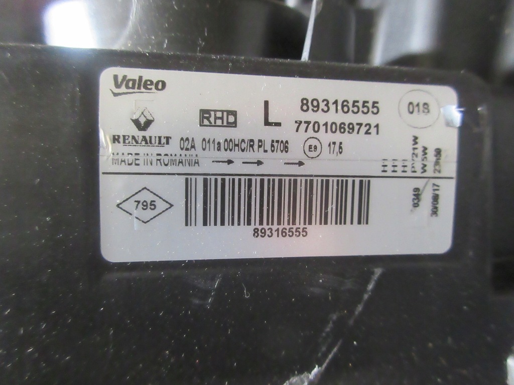 фото №8, Лампа фара лівий renault modus i lift оригінал