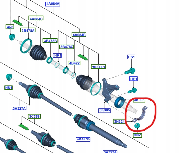 фото №7, Втулка подшипник опоры полуось ford focus i/ii / mondeo iv/s-max fiesta