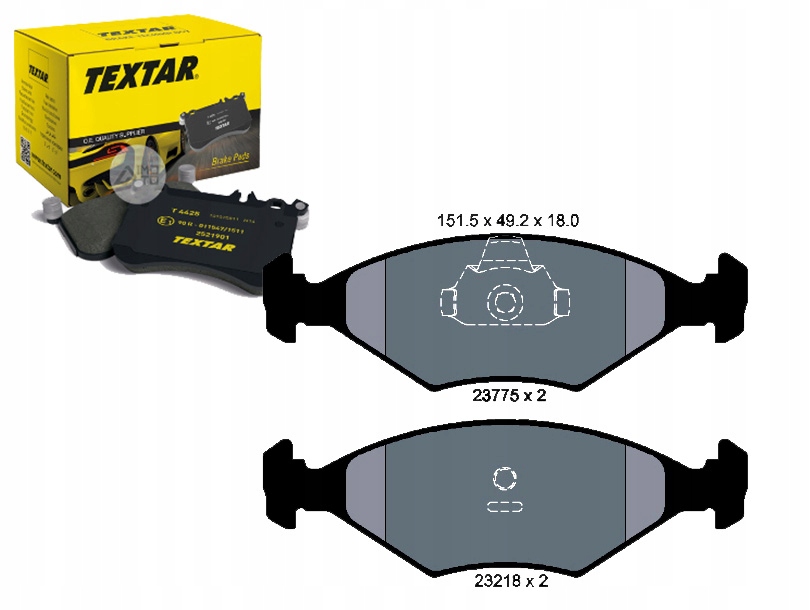 фото №1, Tex2377501 комплект гальмівних колодок ham. перед fiat palio,