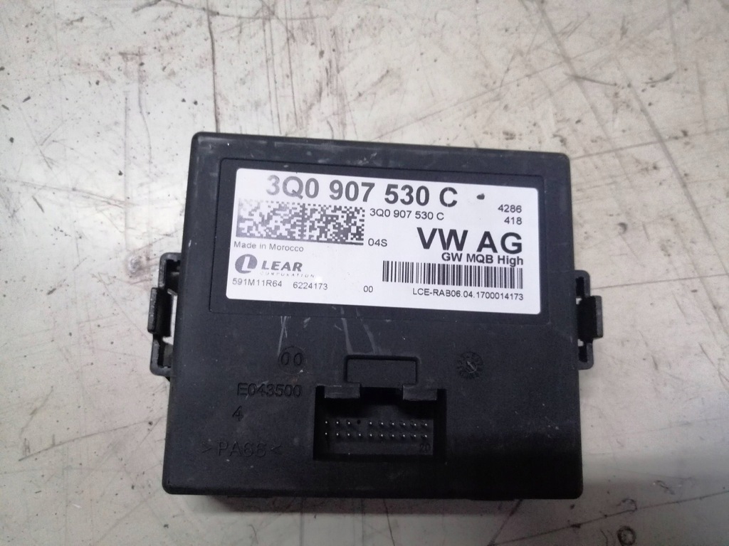 фото №1, Модуль шлюз skoda octavia mk3 iii 2018r 3q0907530c