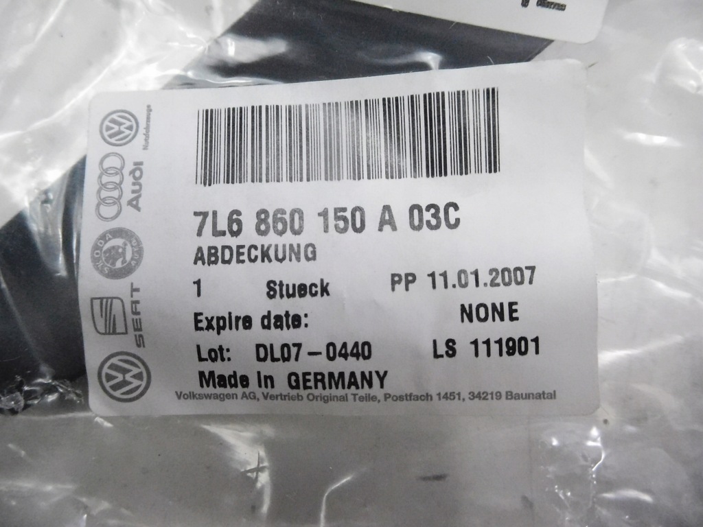 фото №7, Заглушка рейлинг левая vw touareg 07- 7l6860150a