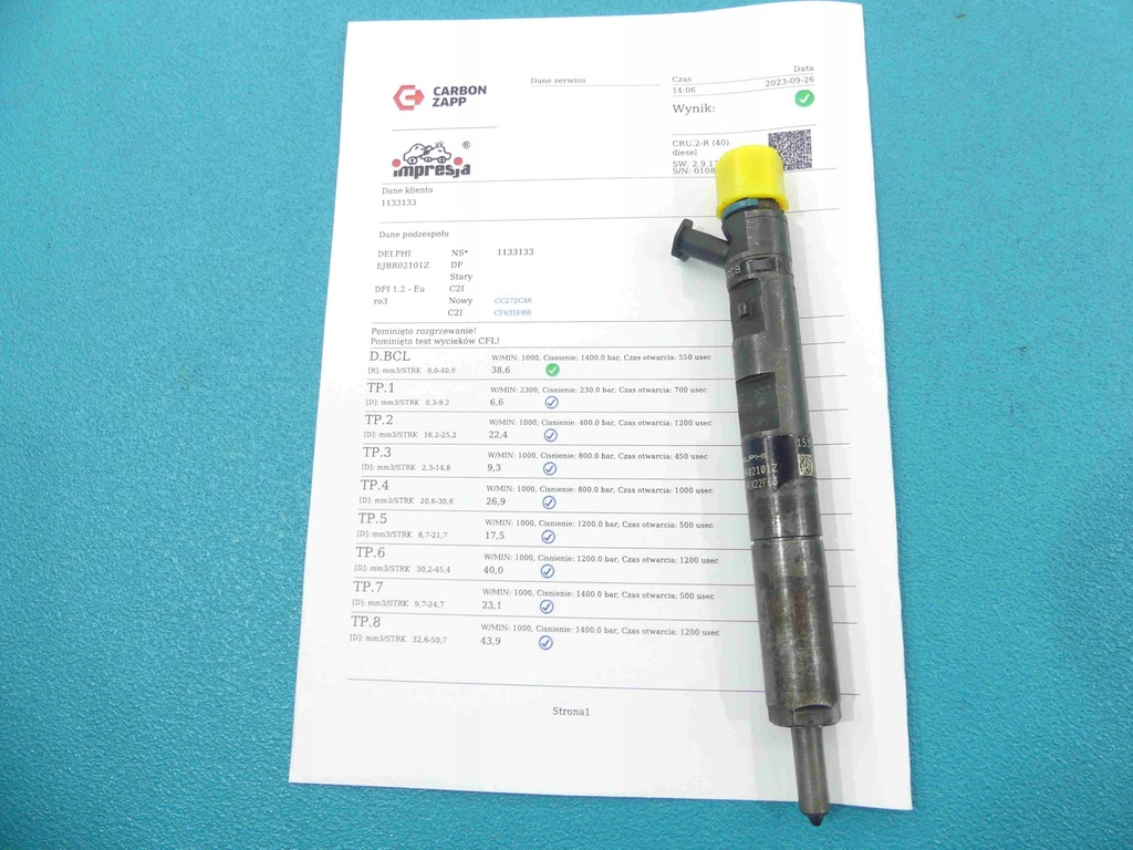 фото №1, Test форсунка renault thalia ejbr02101z 1.5 dci