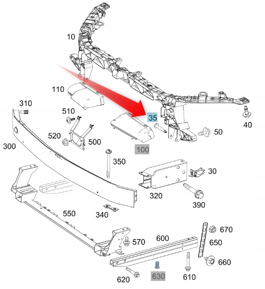 фото №1, Кронштейн поперечина передний mercedes a1778850403