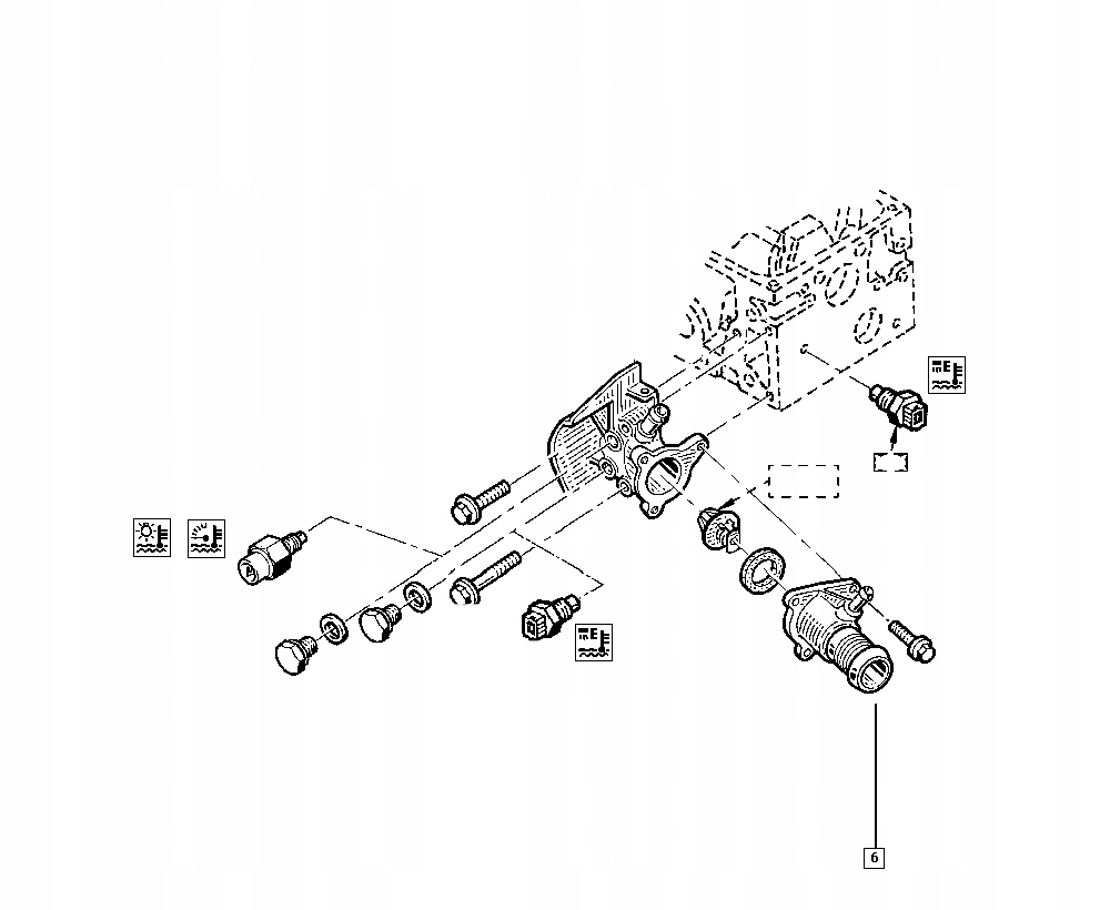 фото №6, Renault оригінальний номер 8200729683 корпус термостата