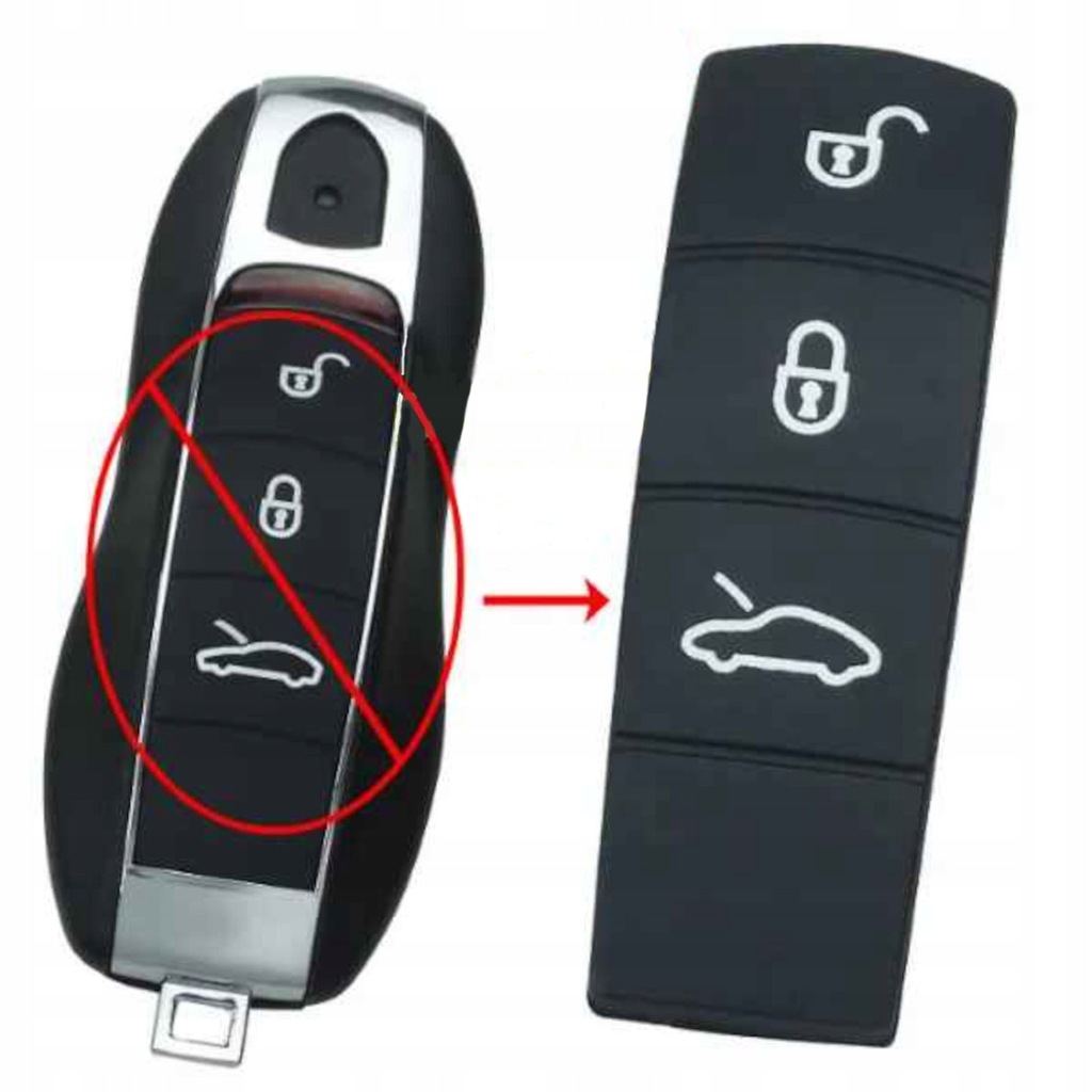 фото №1, Резинка pilot ключ кнопки porsche кнопки