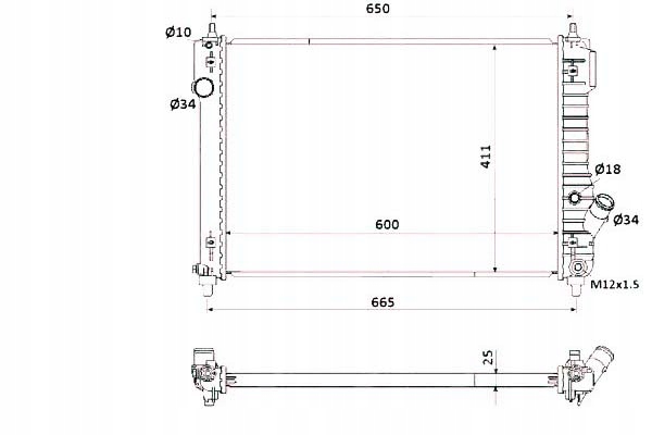 фото №2, Nrf радиатор chevrolet aveo kalos 1,4 05- nrf