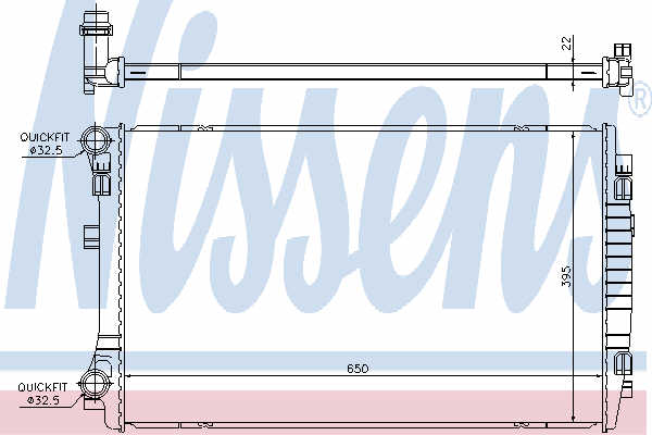 Nissens 65303 радіатор двигуна Недорого