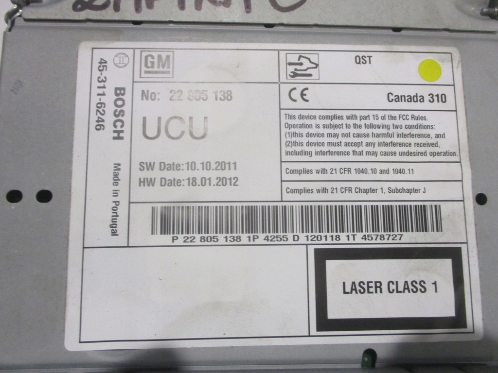 фото №6, Радио радиопроигрыватель navi навигация opel zafira c 22805138