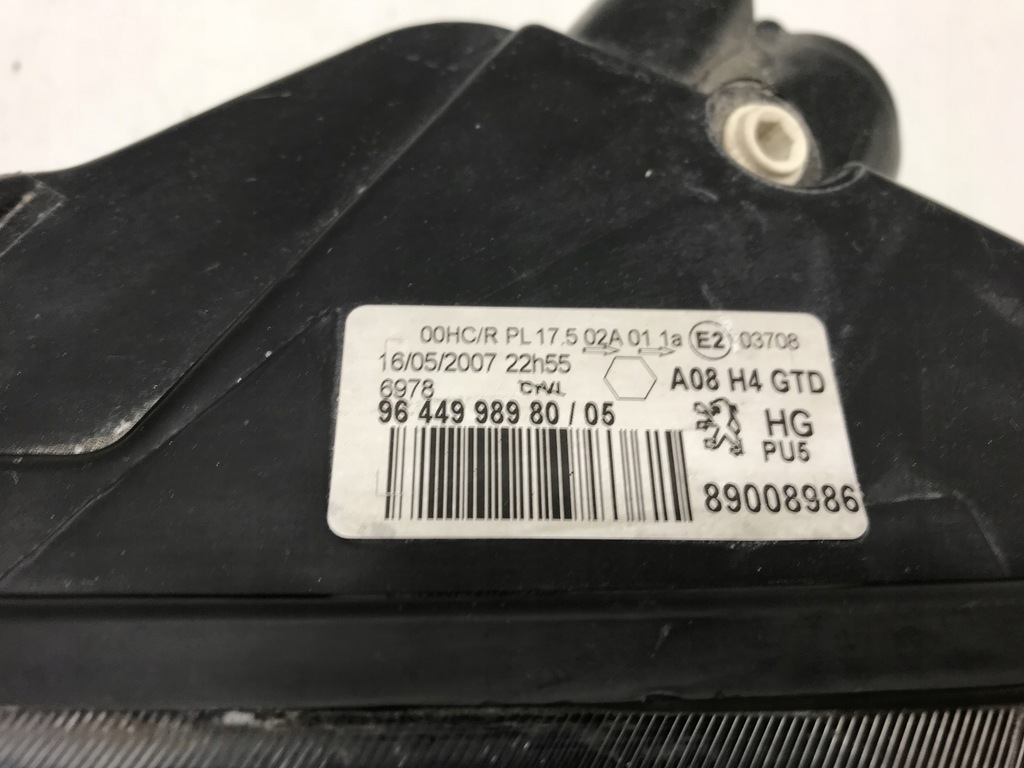 фото №12, Лампа левая передняя левый перед peugeot 1007 9644998980 89008986 europa