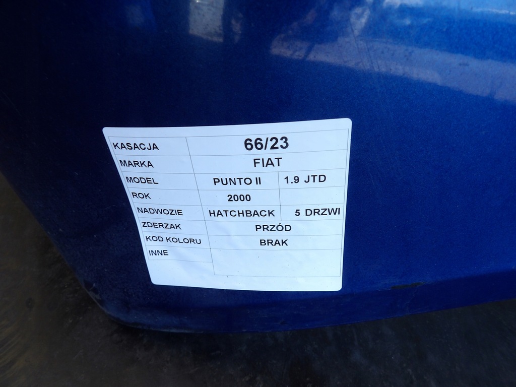 фото №11, Бампер перед fiat punto ii 1,9jtd