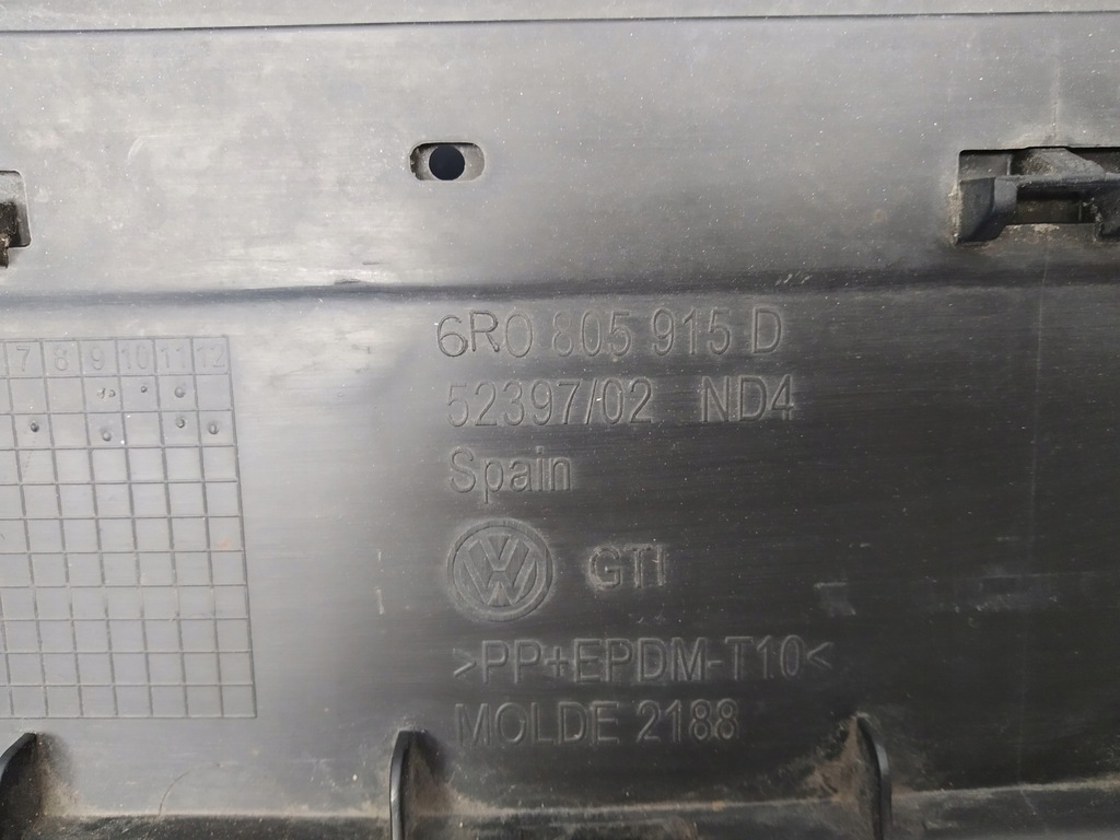 фото №8, 09+ vw polo v gti накладка-спойлер спойлер pod бампер перед