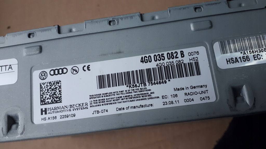 фото №5, S4 b8 a4 тюнер модуль радіо 4g0035082b a5 s5 q5