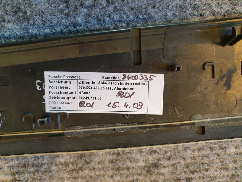 фото №7, Porsche panamera 970 dekor консоли обивка оригинальный номер