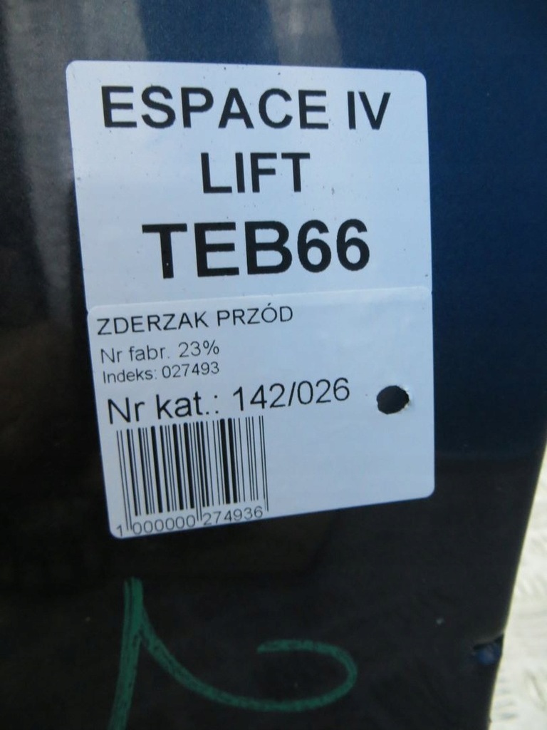 фото №14, Renault espace iv lift бампер перед teb66 06-