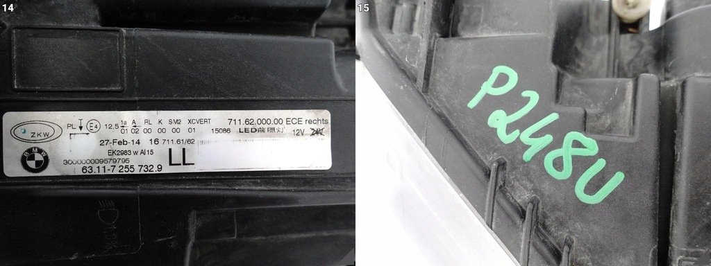 фото №12, Bmw 6 f12 f13 f06 10-14 лампа full led адаптивний права перед комплектна eu