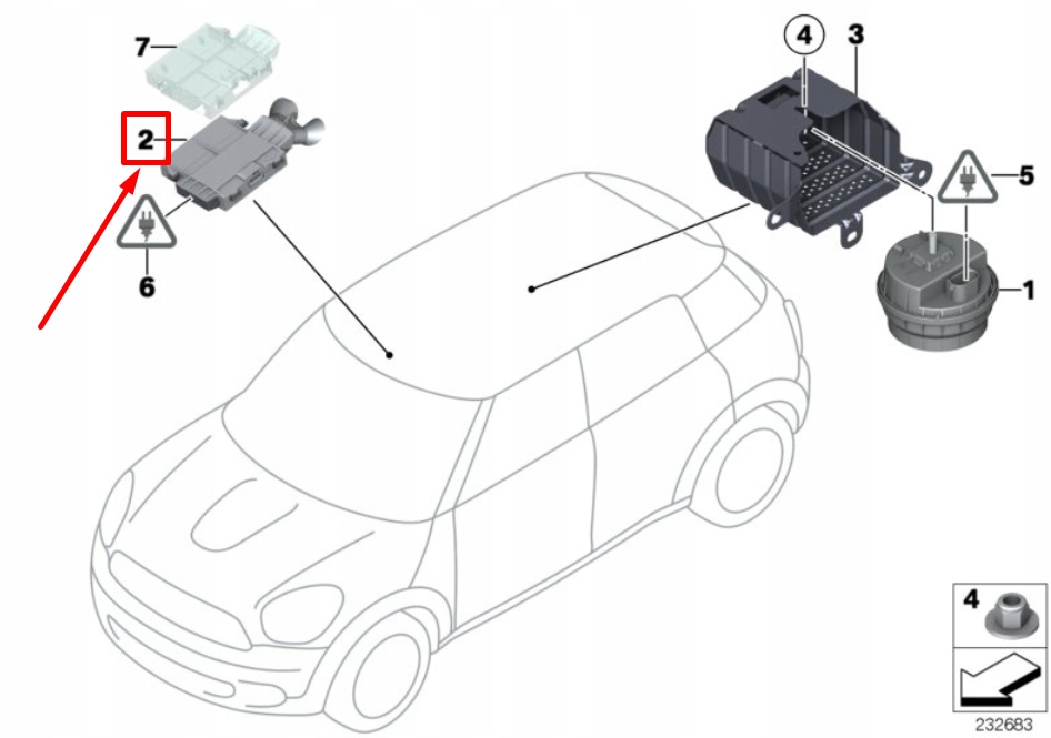 фото №1, Mini countryman r60 ultra sonic-module 65759806332 9806332