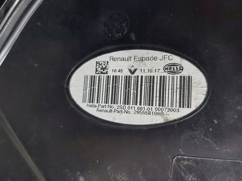 фото №3, Лампа задня ліва led renault espace v 2014r-