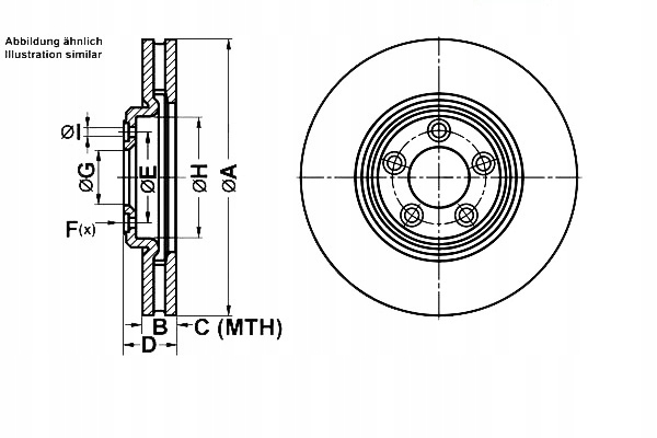 фото №1, Ate гальмівні диски гальмівні 2szt. перед l/p jaguar s-type