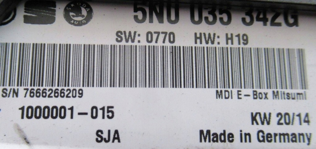 фото №3, Vw scirocco iii 1k8 lift r-line модуль блок управления интерфейс media 5n0035342g