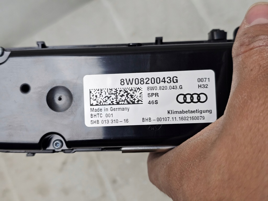 фото №6, Панель управление переключатель кондиционера обдув audi a4 b9 a5 8w0820043g