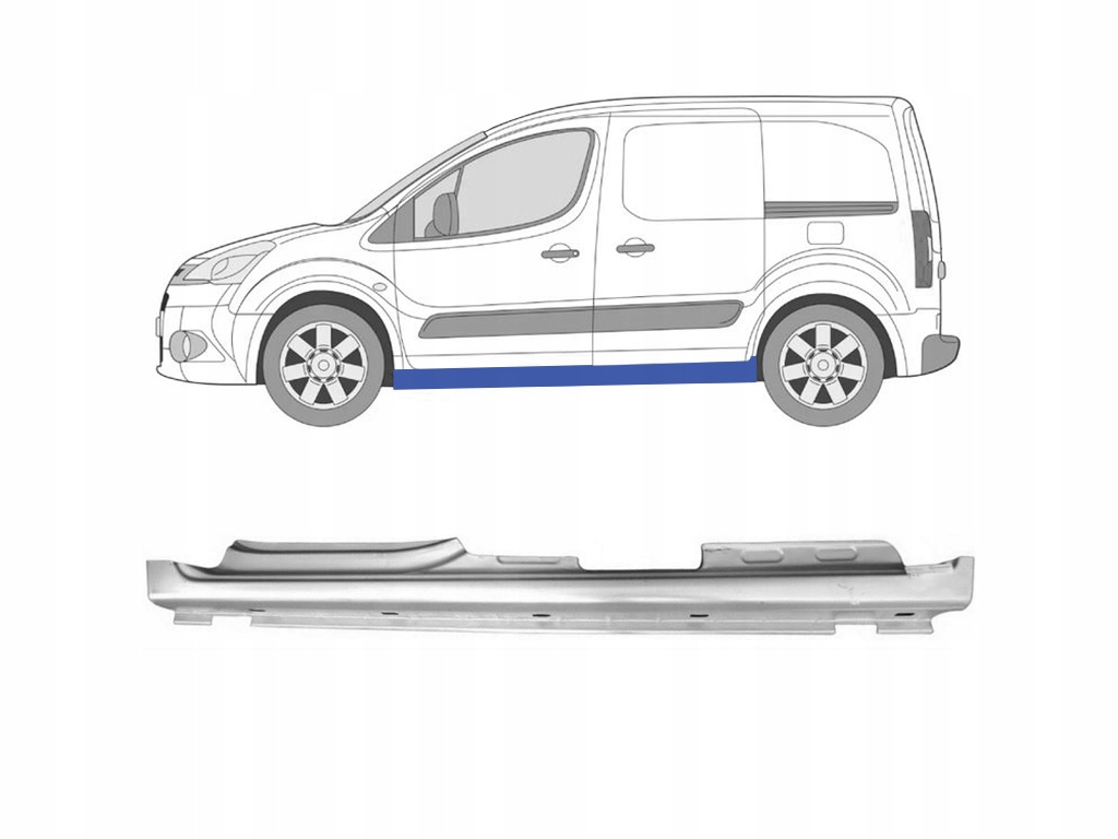 фото №1, Citroen berlingo 7 2008-2018 порог ремкомплект левая 7009p1