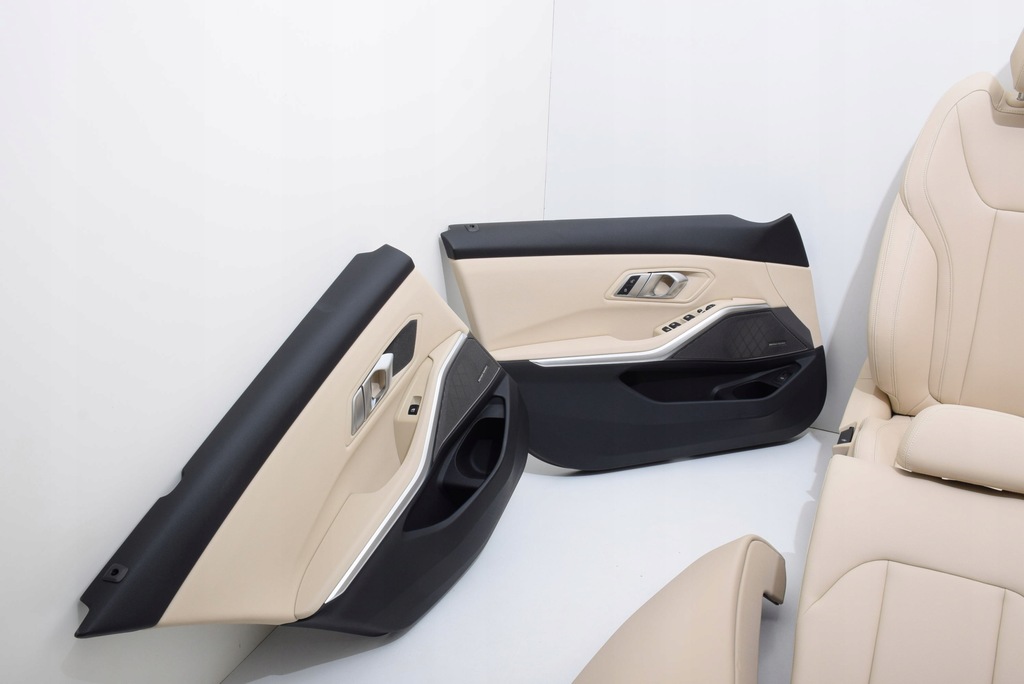 фото №12, Bmw 3 g20 сидіння заднє сидіння обшивки canberra бежевий beż