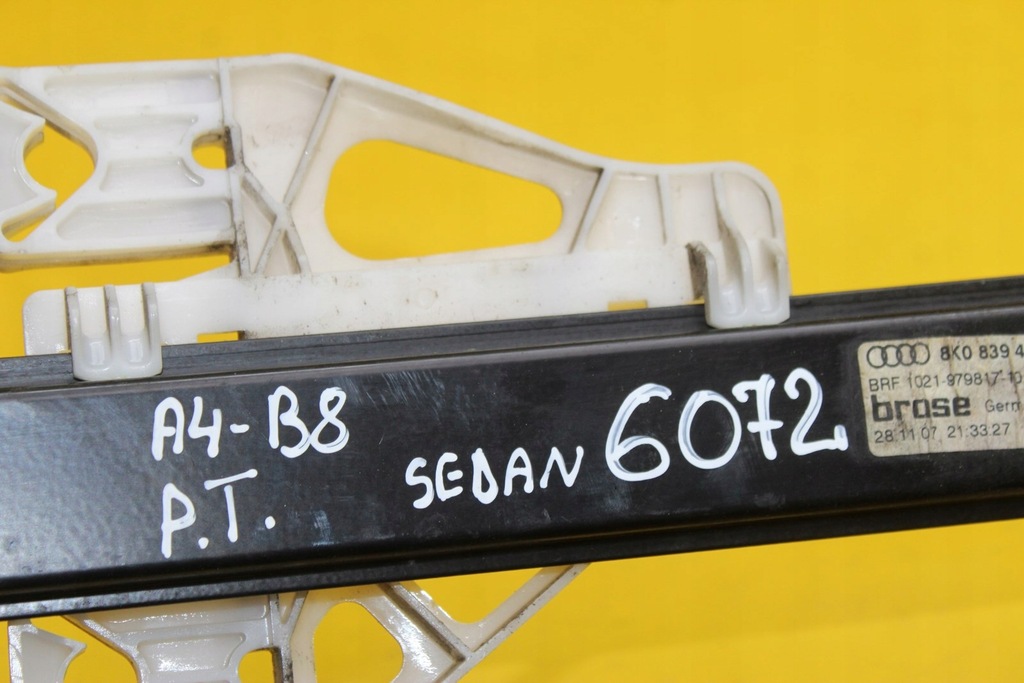 фото №7, Підйомник скло правий задня a4 b8 sedan 8k0839462