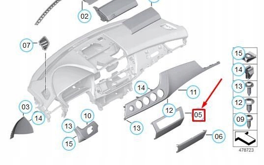 фото №8, Молдинг декоративна cic панель приладів приладова bmw z4 e89 оригінальний 51459151357