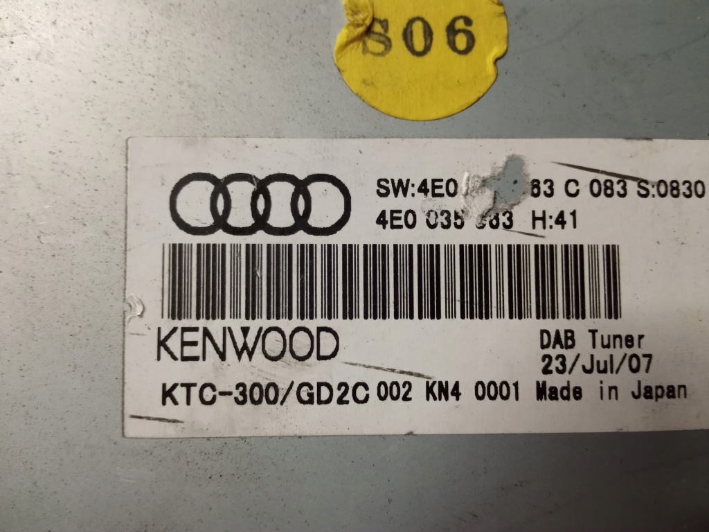 фото №3, Audi a8 d3 lift модуль радіо dab тюнер 4e0035083c