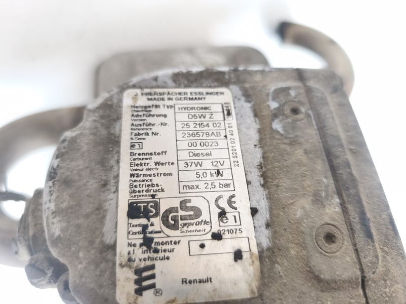 фото №8, Обогреватель стояночный webasto opel vivaro a renault trafic ii 8200322379