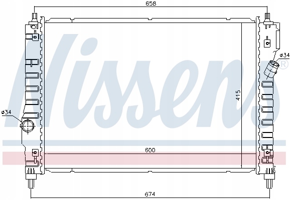 фото №9, Nissens 61628 радіатор двигуна chevrolet aveo 05-