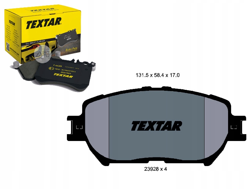 фото №1, Тормозные колодки тормозные toyota перед camry 01- textar