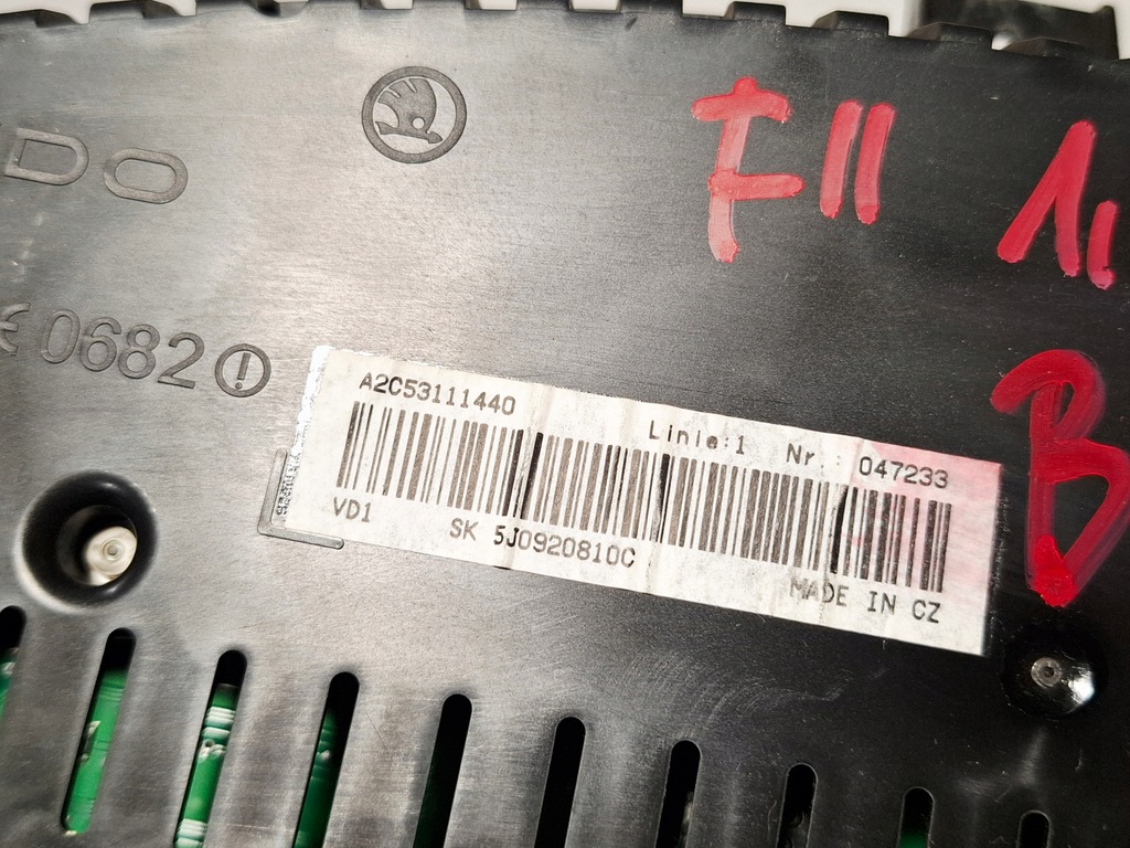 фото №9, Лічильник прилади skoda fabia ii 2 roomster 5j0 1.4 tdi bnm 5j0920810c