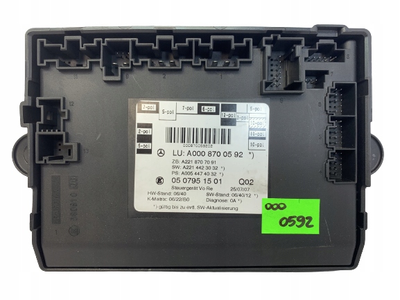 фото №1, Mercedes w221 модуль блок керування двері a0008700592
