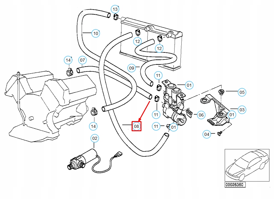 Bmw 7 e38 клапан управляющий обогрев i правый пабтрубок  радиатора 64218377662 Киев