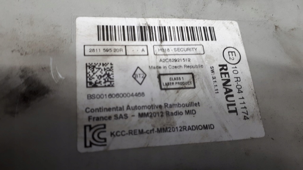 фото №10, 281159520r радио bluetooth cd renault kangoo twin