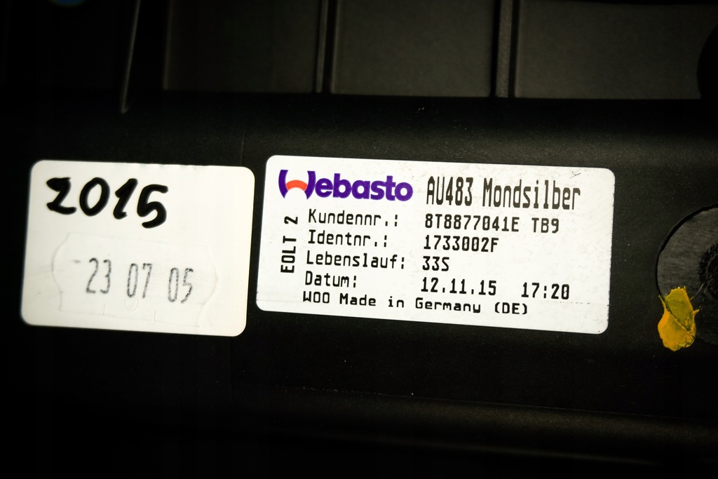 фото №14, Люк крыша audi a5 s5 spb 8t8 8t8877041e tb9