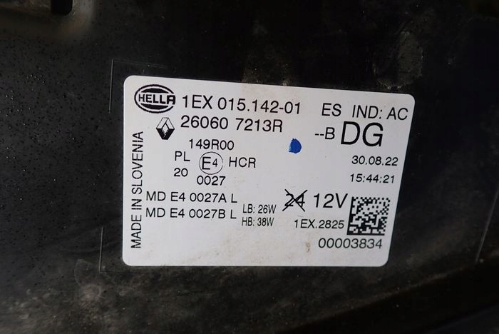 Megane e-tech led pure vision 22- фара лівий фара ліва Оригінал