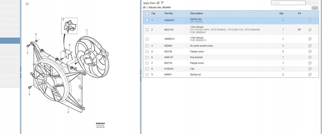 фото №9, Volvo s60 2001 вентилятори вентиляторів