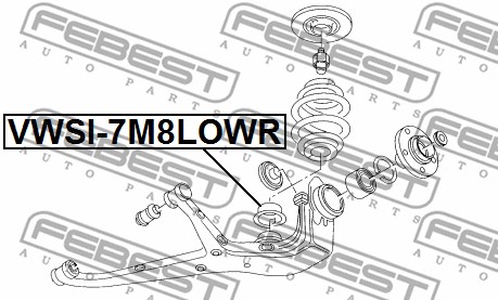 фото №13, Тарелка пружины, подшипник febest vwsi-7m8lowr