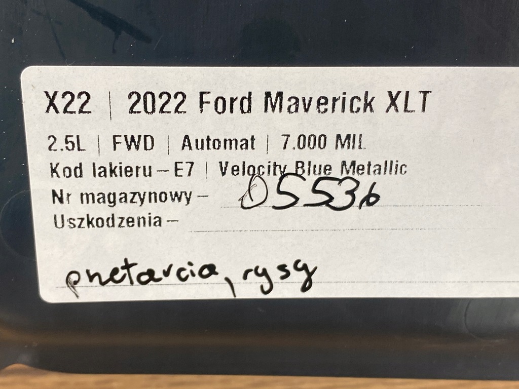 фото №9, Левый нижний панель защита стойка b ford maverick 2022+ usa